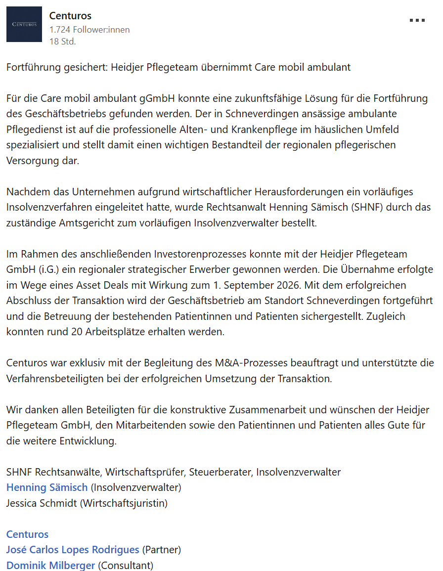 Für Habermann wird ein neuer Investor gesucht.